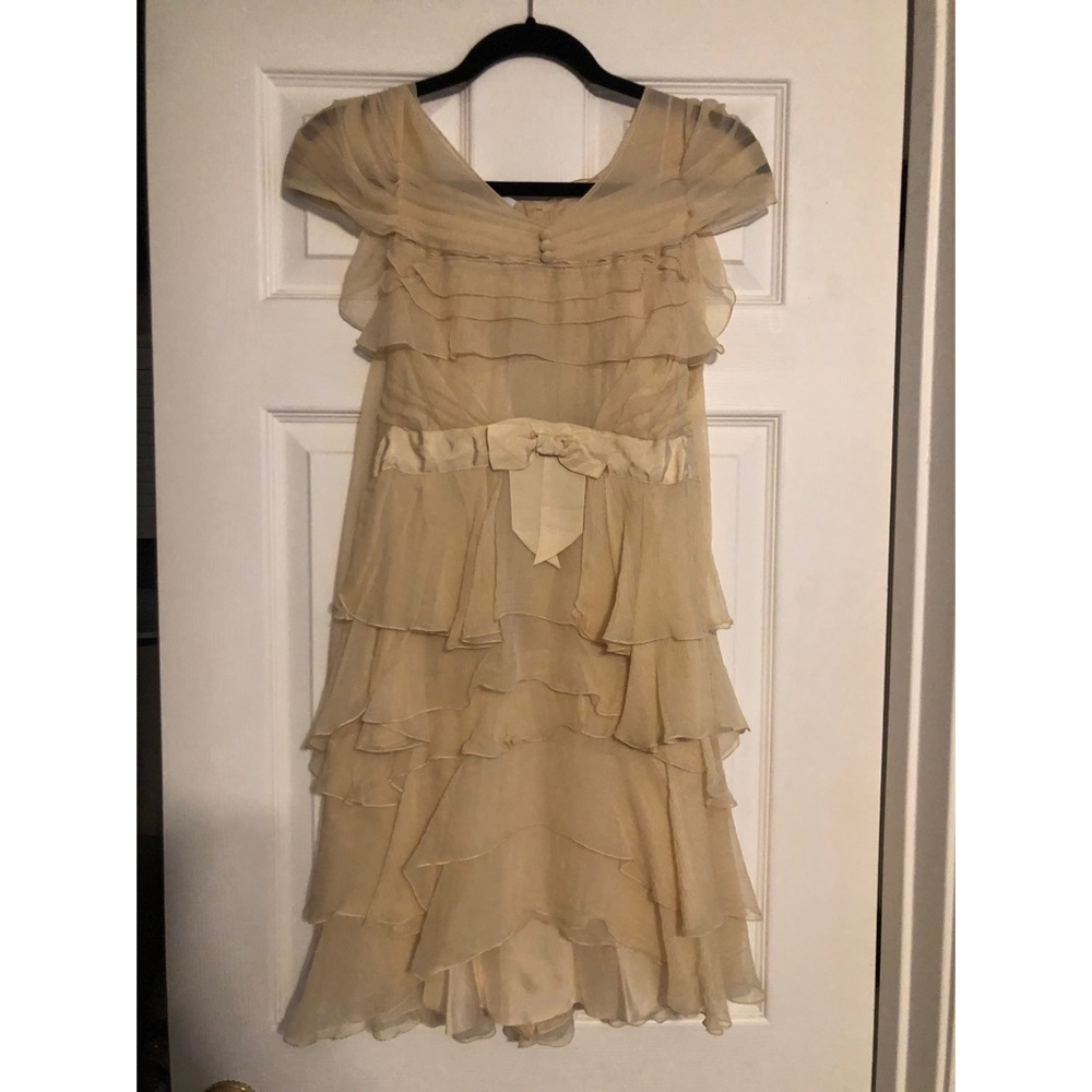 Moschino Cream Ruffle Dress